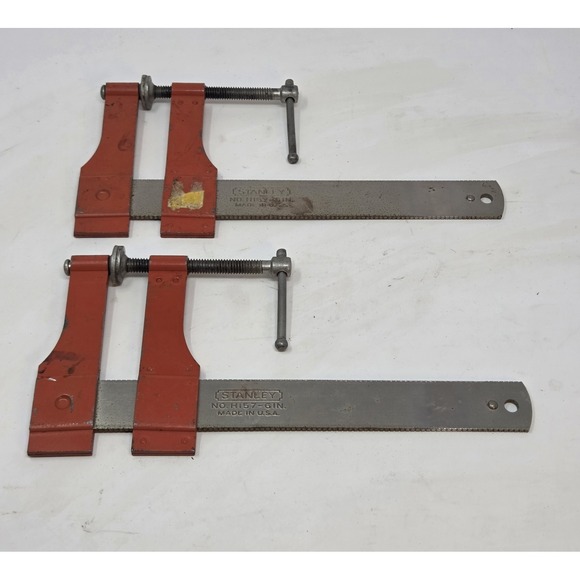 Stanley Other - Vintage Stanley No H157 6 Inch Bar Clamps Pair Handyman USA Woodworking